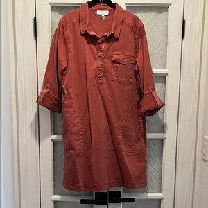 Michael Stars Rust Long Sleeve Dress